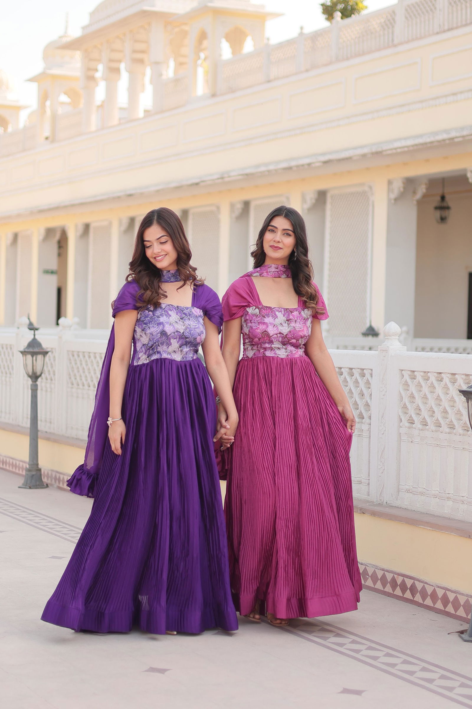  KA 1099 Position Print Work Readymade Gown Wholesale Market In Surat